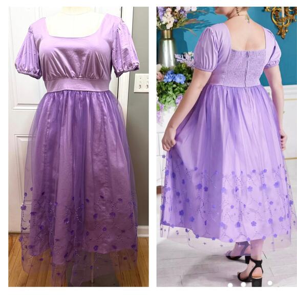 Her Universe Plus Size 0 Kate Sharma Bridgerton Midi Cocktail Party Formal Dress - Picture 1 of 4